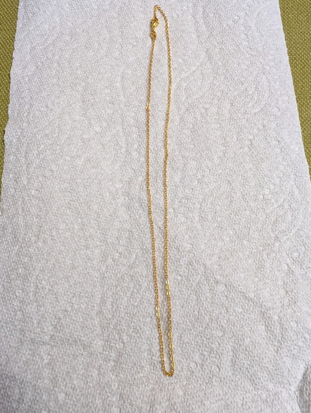 Delicate Sterling Silver Gold Tone Chain Necklace - Women Jewelry